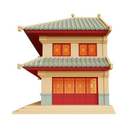 Chinatown Shophouse  3D Icon