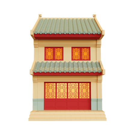 Chinatown Shophouse  3D Icon