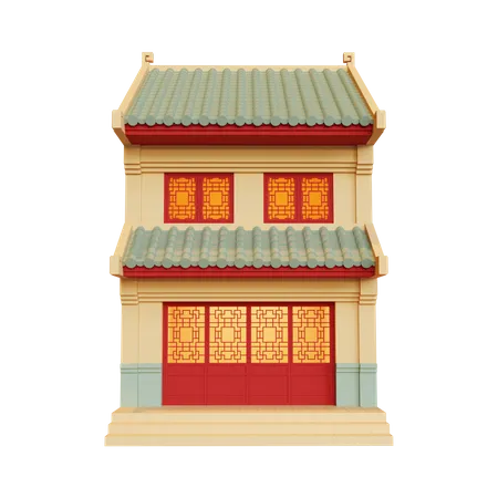 Chinatown Shophouse  3D Icon