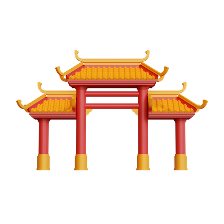 Chinatown-Tor  3D Icon