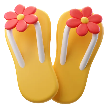 Flor de chinelos  3D Icon