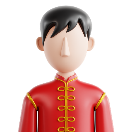 Chinese Boy  3D Icon