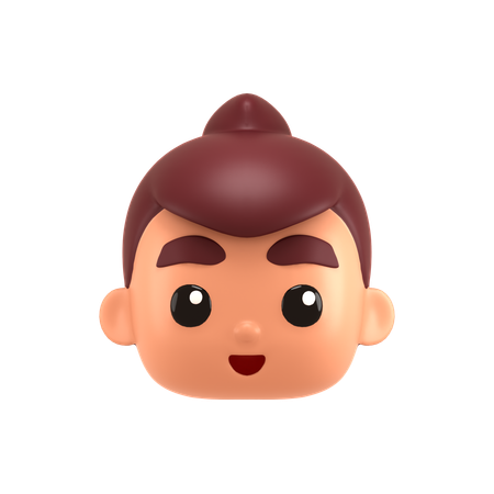 Chinese Boy  3D Icon