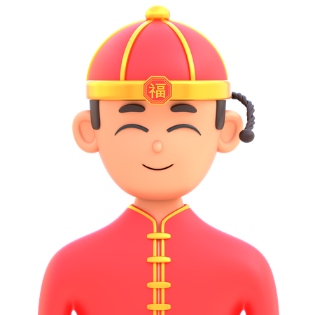 Chinese Boy  3D Icon