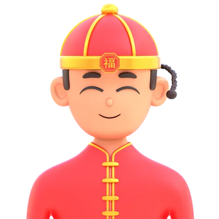 Chinese Boy  3D Icon