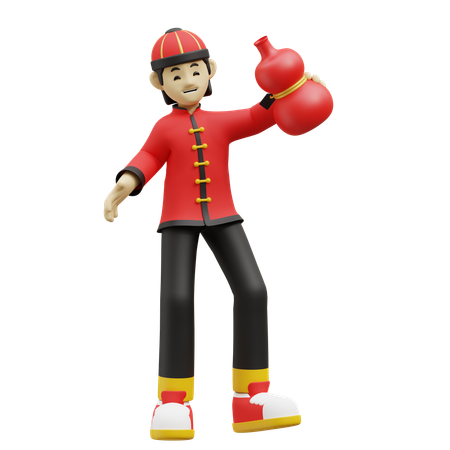 Chinese Boy  3D Icon