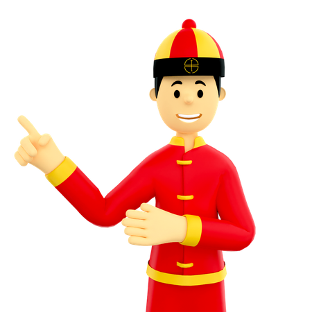 Chinese boy celebrating new year  3D Icon