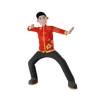 Chinese Boy Doing Kungfu