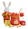 Chinese Bunny Celebrate Chinese New Year
