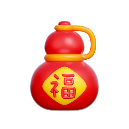 Chinese Calabash Bottle  3D Icon