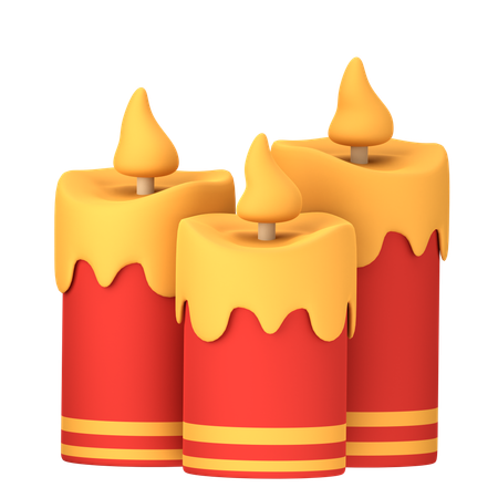 Chinese Candle  3D Icon