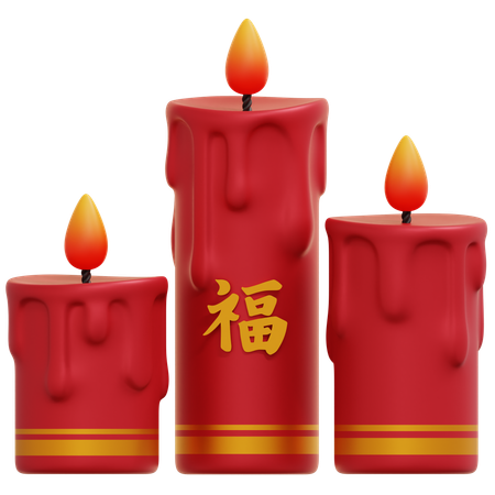 Chinese Candle  3D Icon