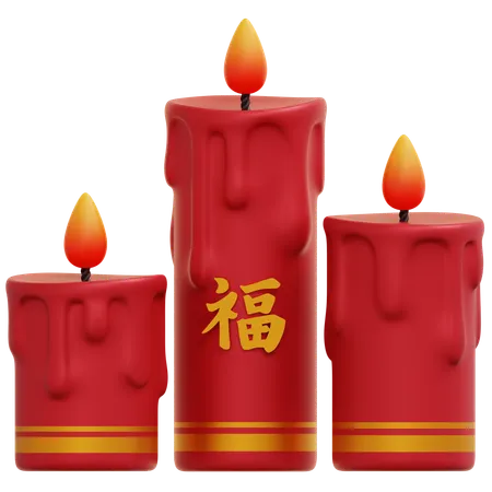 Chinese Candle  3D Icon