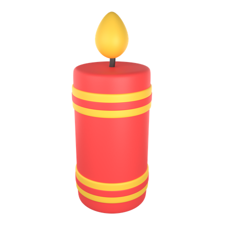 Chinese Candle  3D Illustration