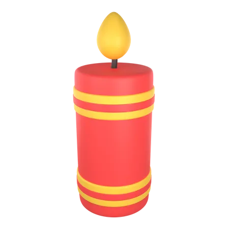Chinese Candle 3 D Illustration 3D Illustration