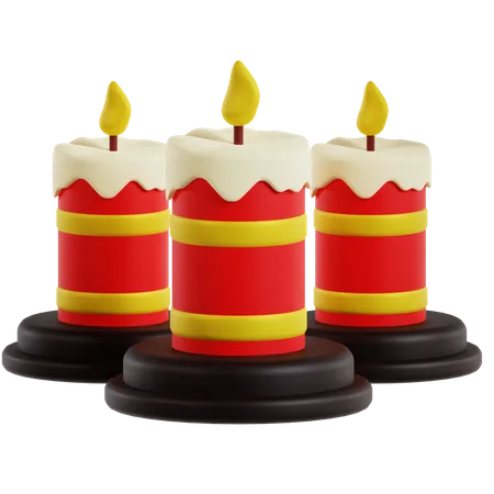 Chinese Candles  3D Icon