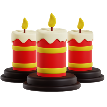 Chinese Candles  3D Icon