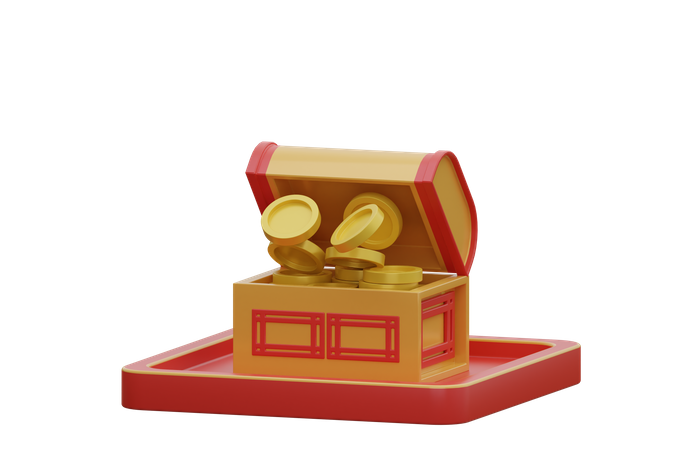 Chinese Chest  3D Icon