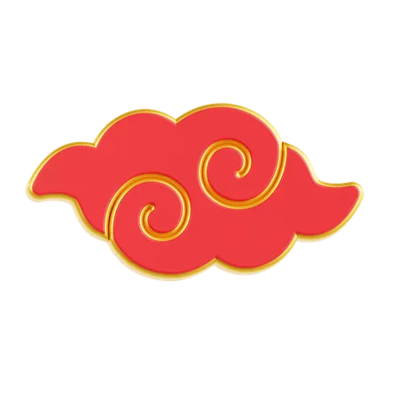 Chinese Cloud  3D Icon