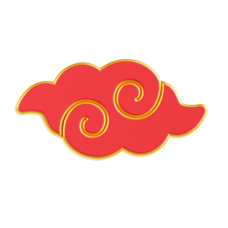 Chinese Cloud  3D Icon