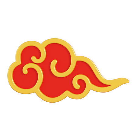 Chinese Cloud  3D Icon