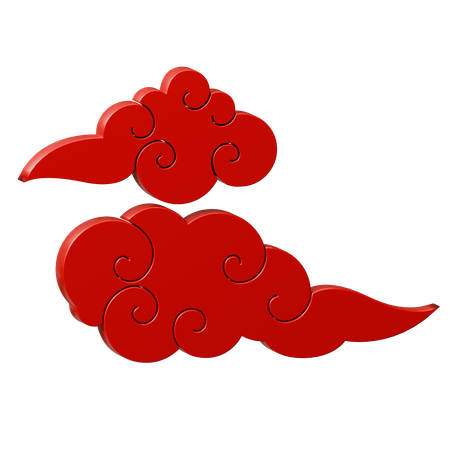 Chinese Cloud  3D Icon