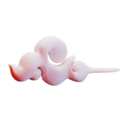 Chinese Cloud  3D Illustration