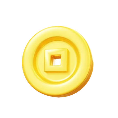 Chinese coin  3D Icon