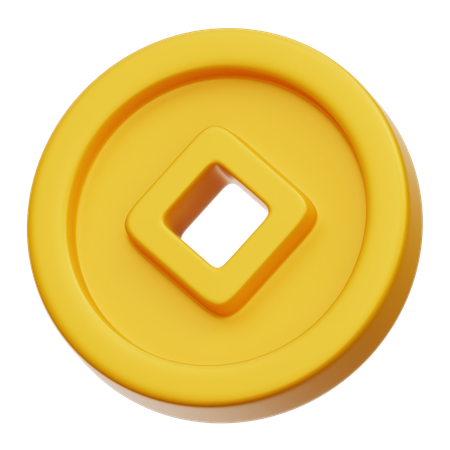 Chinese Coin  3D Icon
