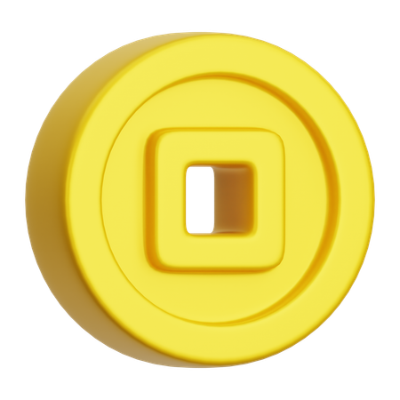 중국 동전  3D Icon