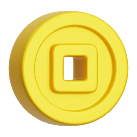 중국 동전  3D Icon