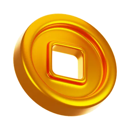 Chinese coin  3D Icon