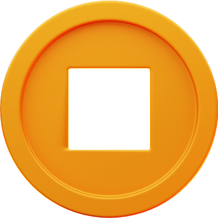 Chinese Coin  3D Icon