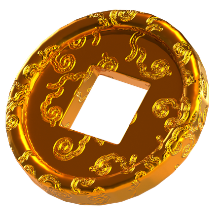 Chinese Coin  3D Icon