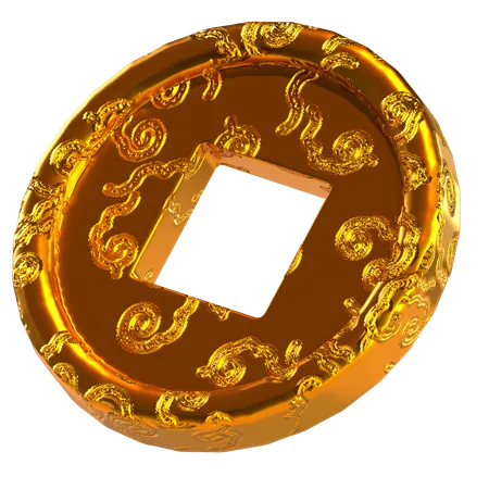 Chinese Coin  3D Icon