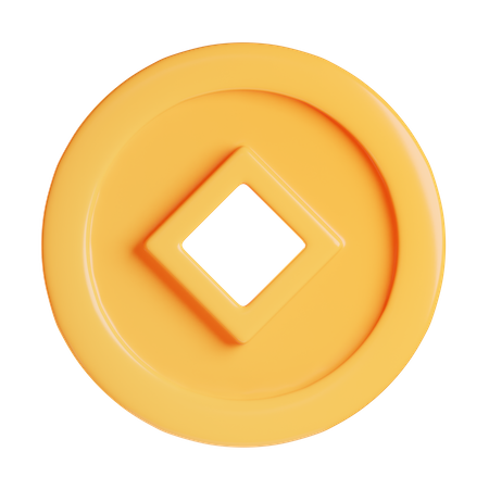 Chinese Coin  3D Icon