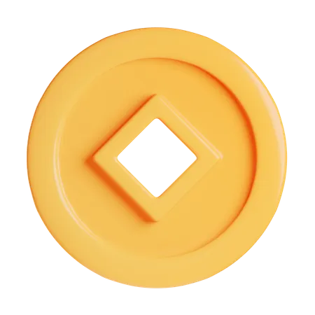 Chinese Coin  3D Icon