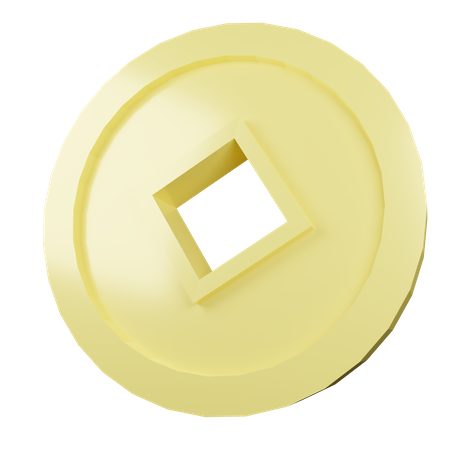 Chinese Coin  3D Icon