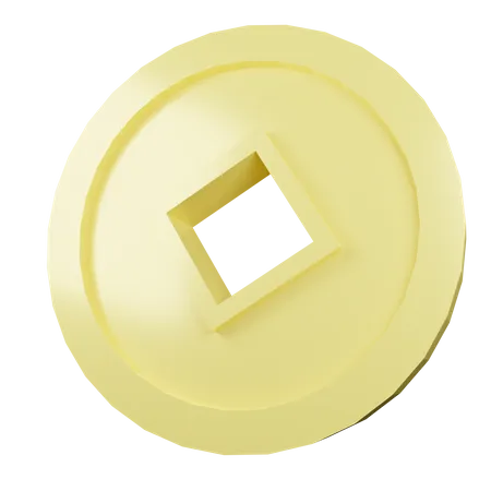 Chinese Coin  3D Icon