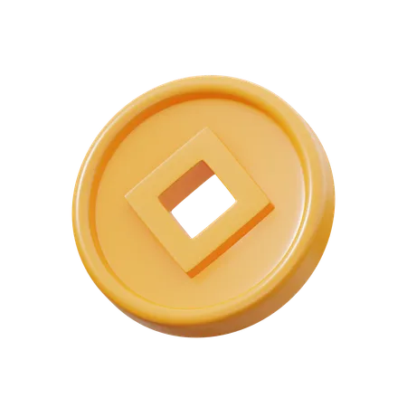 Chinese Coin  3D Icon