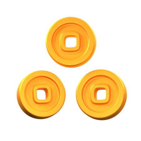 Chinese Coin  3D Icon