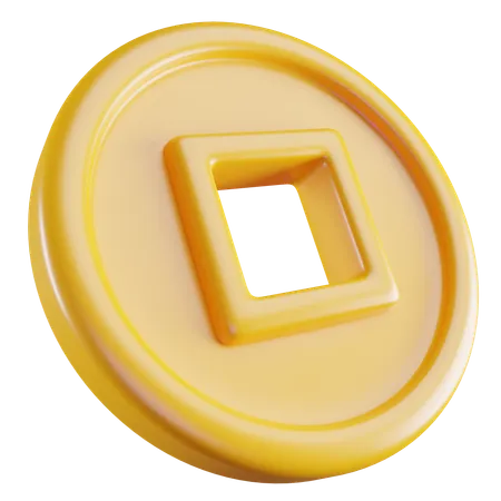 Chinese Coin  3D Icon