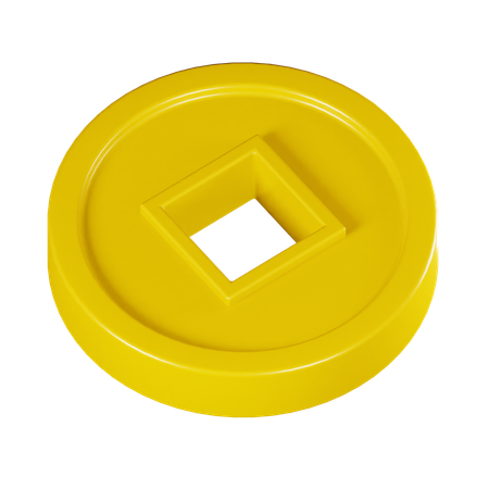 Chinese Coin  3D Icon