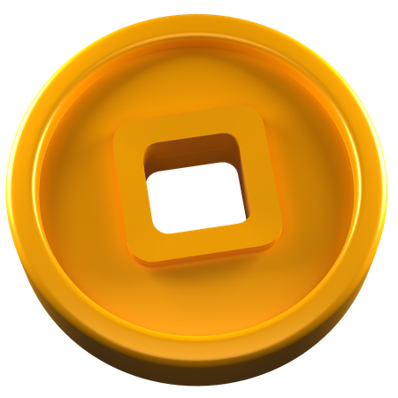 Chinese Coin  3D Icon