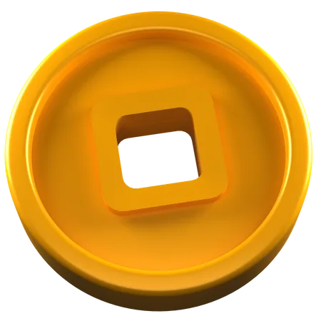 Chinese Coin  3D Icon