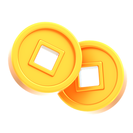 Chinese Coin  3D Icon