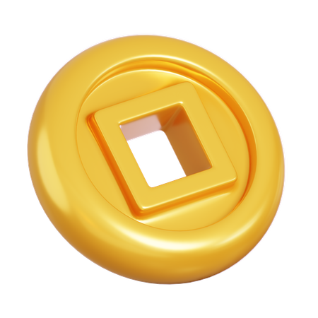 Chinese Coin  3D Icon