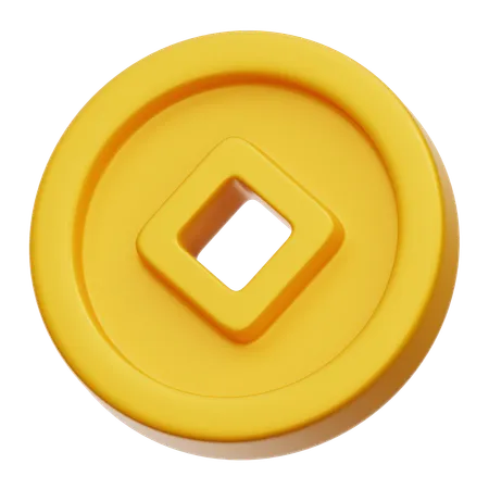 Chinese Coin  3D Icon