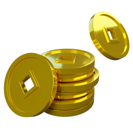 Chinese Coin  3D Icon