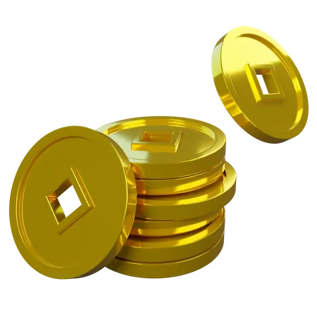 Chinese Coin  3D Icon